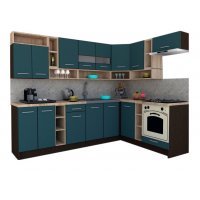 Bucatarie de Colt COSSY NEW 180-260 Dr. Wenge / Decor 0244